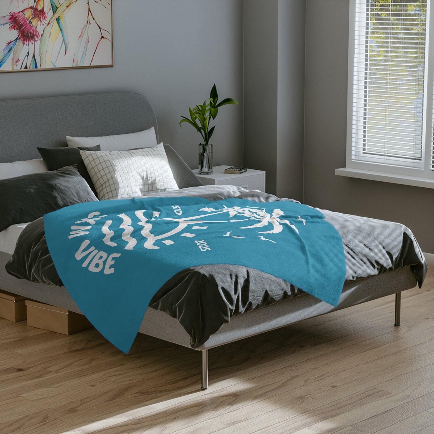 SXM Vibe Turquoise Microfiber Blanket