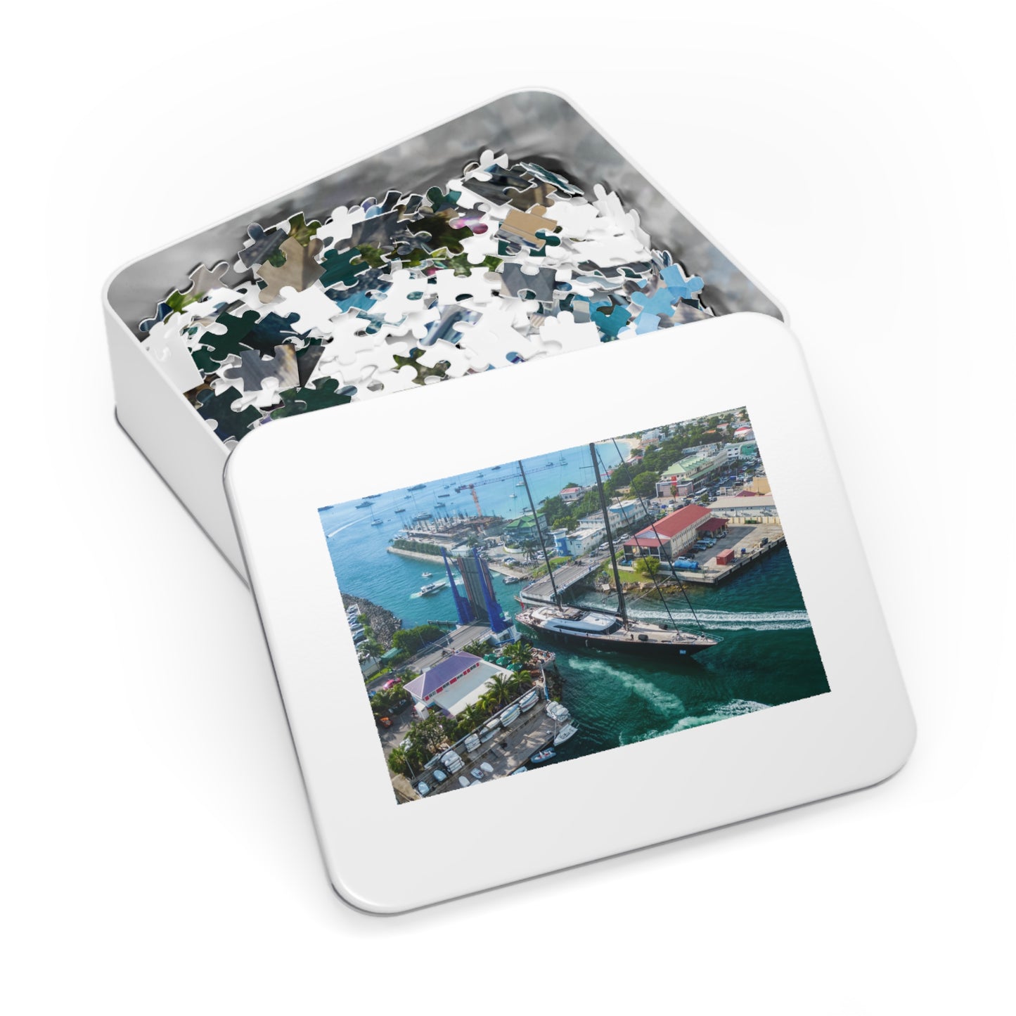 Simpson Bay Bridge Jigsaw Puzzle with Tin Box