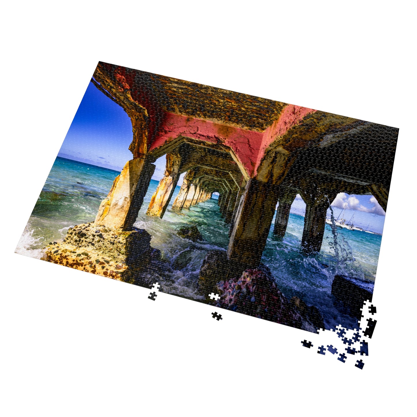 Grand Case Bridge Jigsaw Puzzle with Tin Box