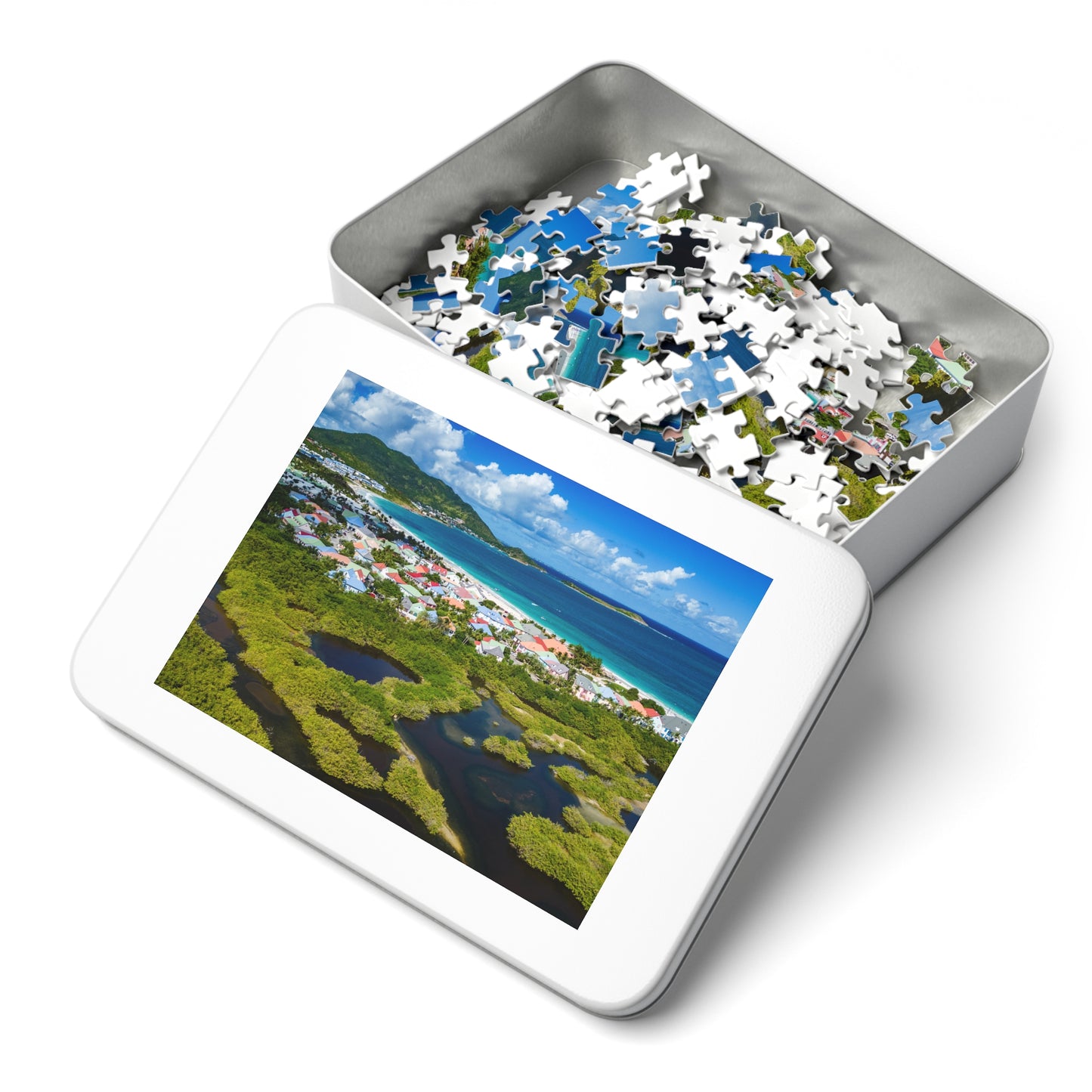 Orient Beach Jigsaw Puzzle with Tin Box