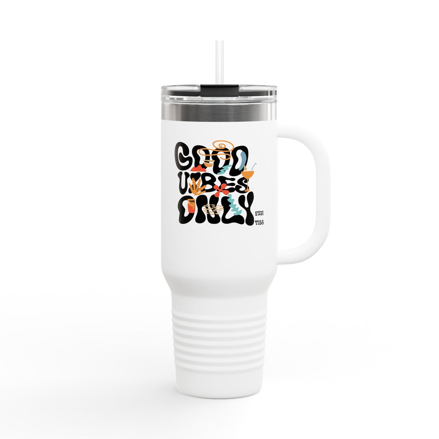 Insulated Travel Mug With 2 Logos, 40oz