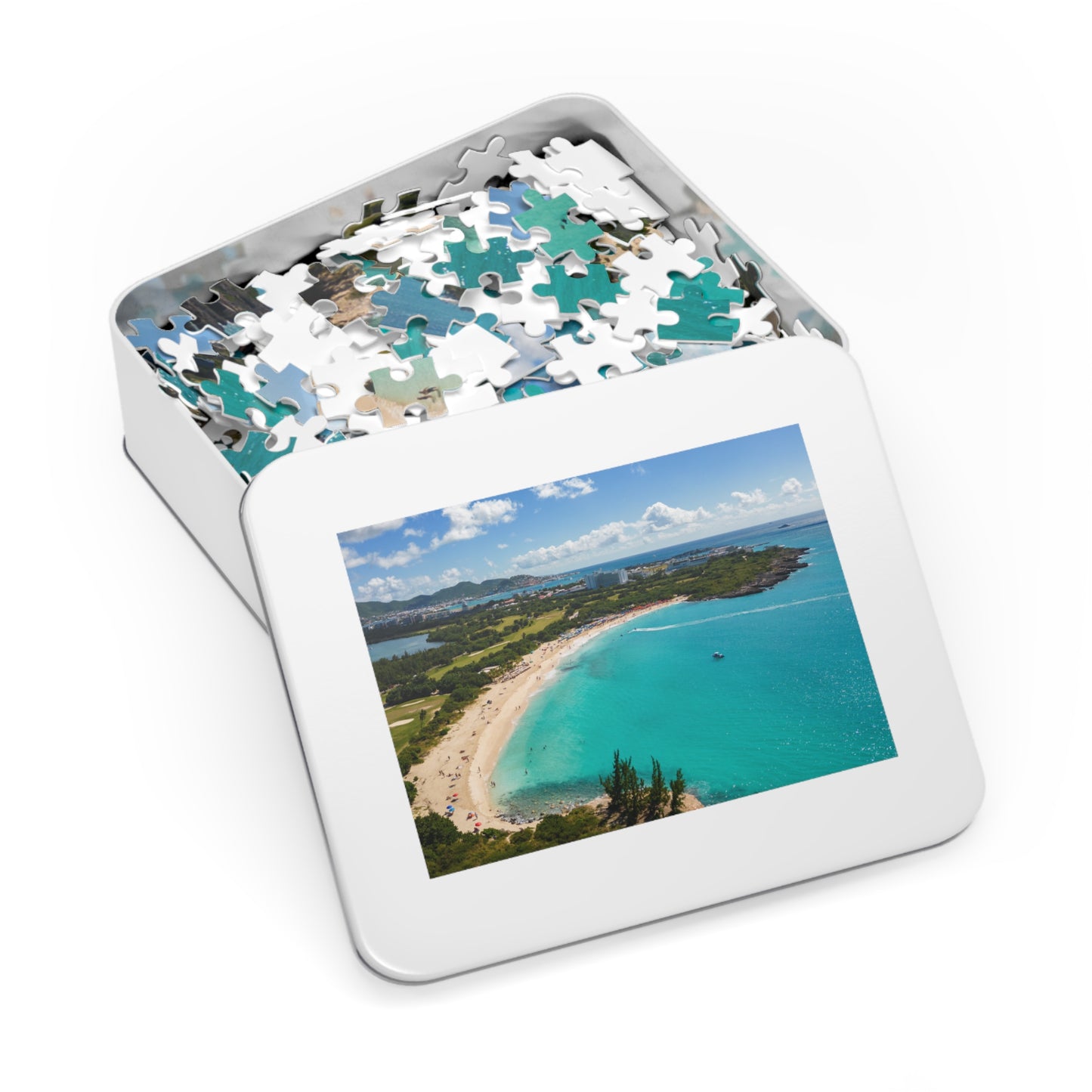 Mullet Beach Jigsaw Puzzle with Tin Box