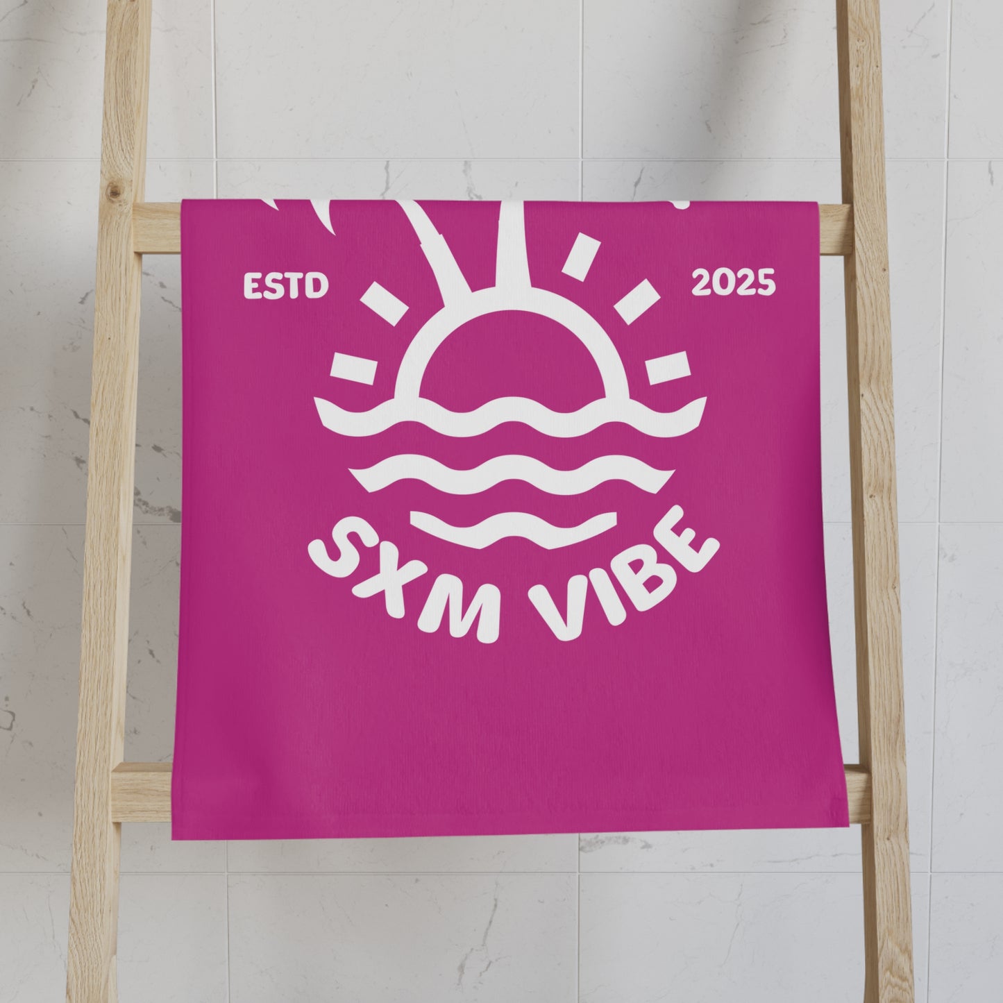 SXM Vibe Hand Towel (Dark Pink)