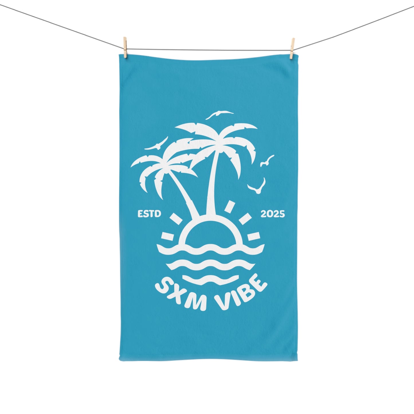 SXM Vibe Hand Towel (Turquoise)