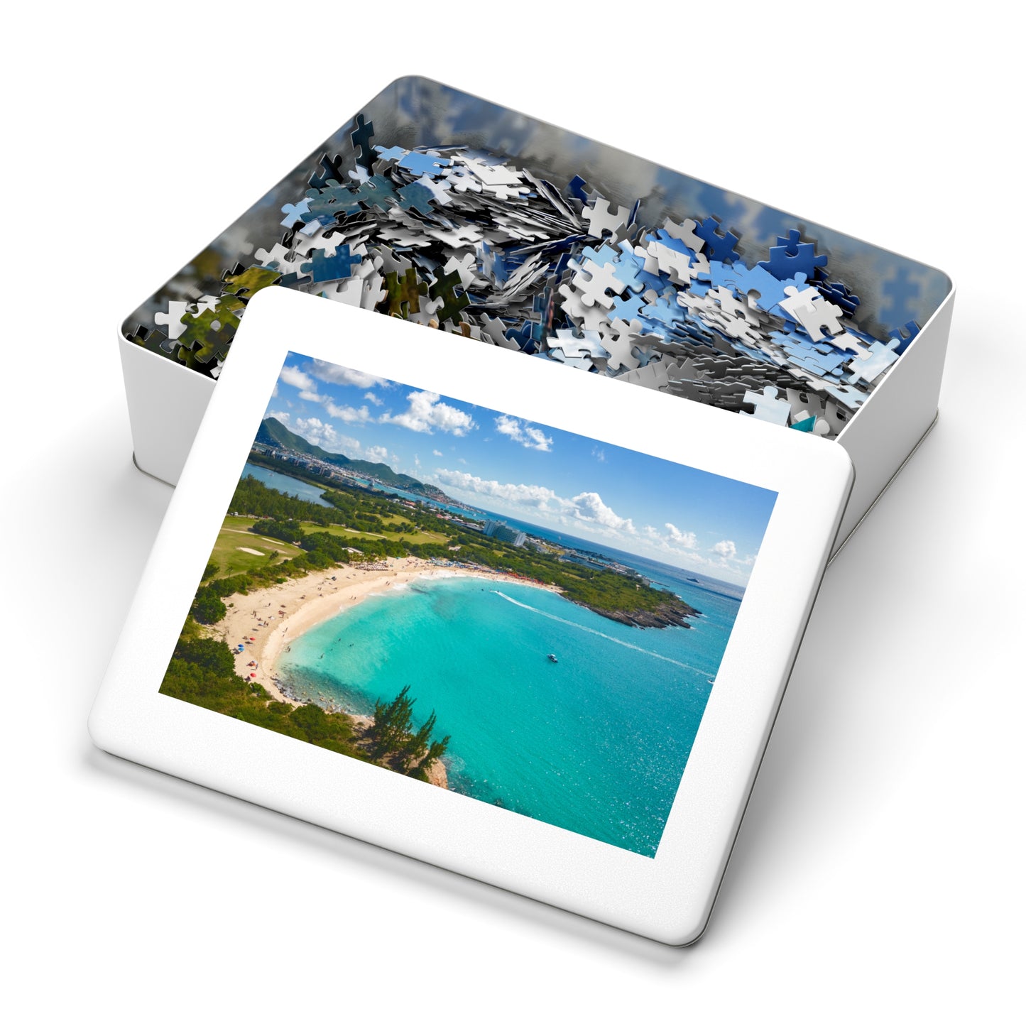 Mullet Beach Jigsaw Puzzle with Tin Box