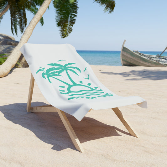 SXM Vibe Beach Towel (White-Turquoise)