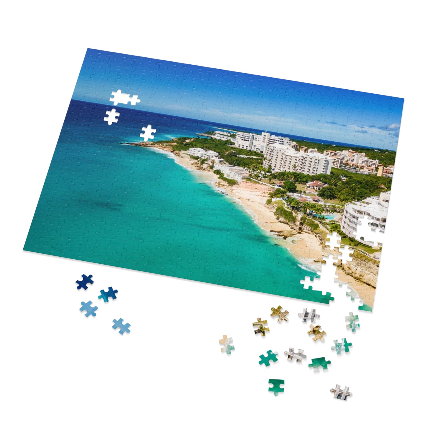 Cupecoy Beach Jigsaw Puzzle with Tin Box