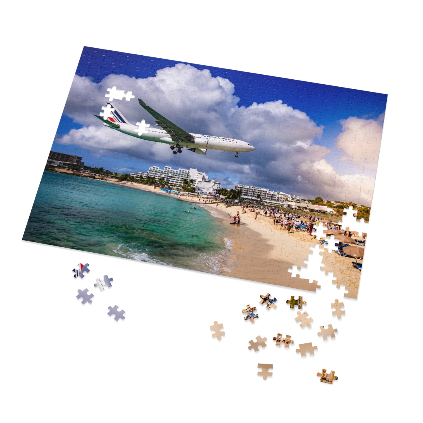 Maho Beach Airplane Jigsaw Puzzle with Tin Box