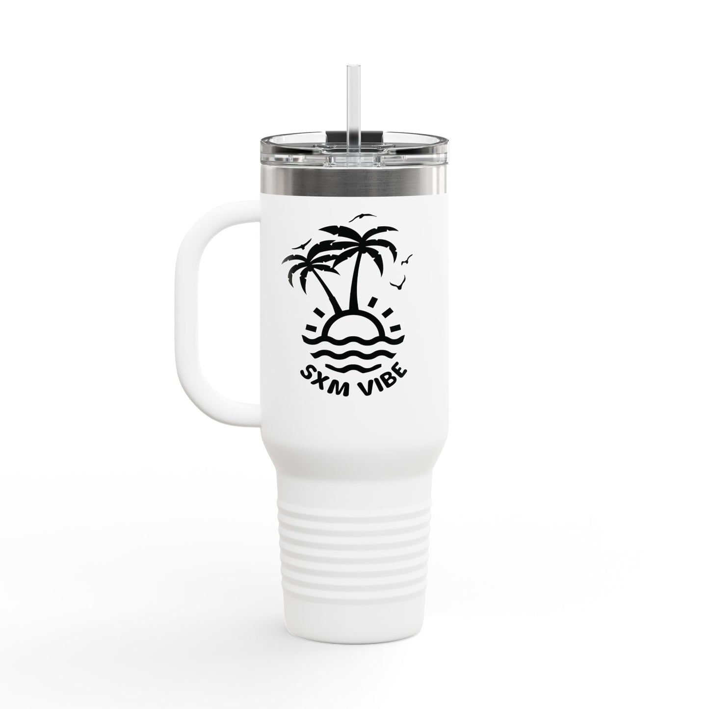 Still Alive, Insulated Travel Mug With 2 Logos, 40oz