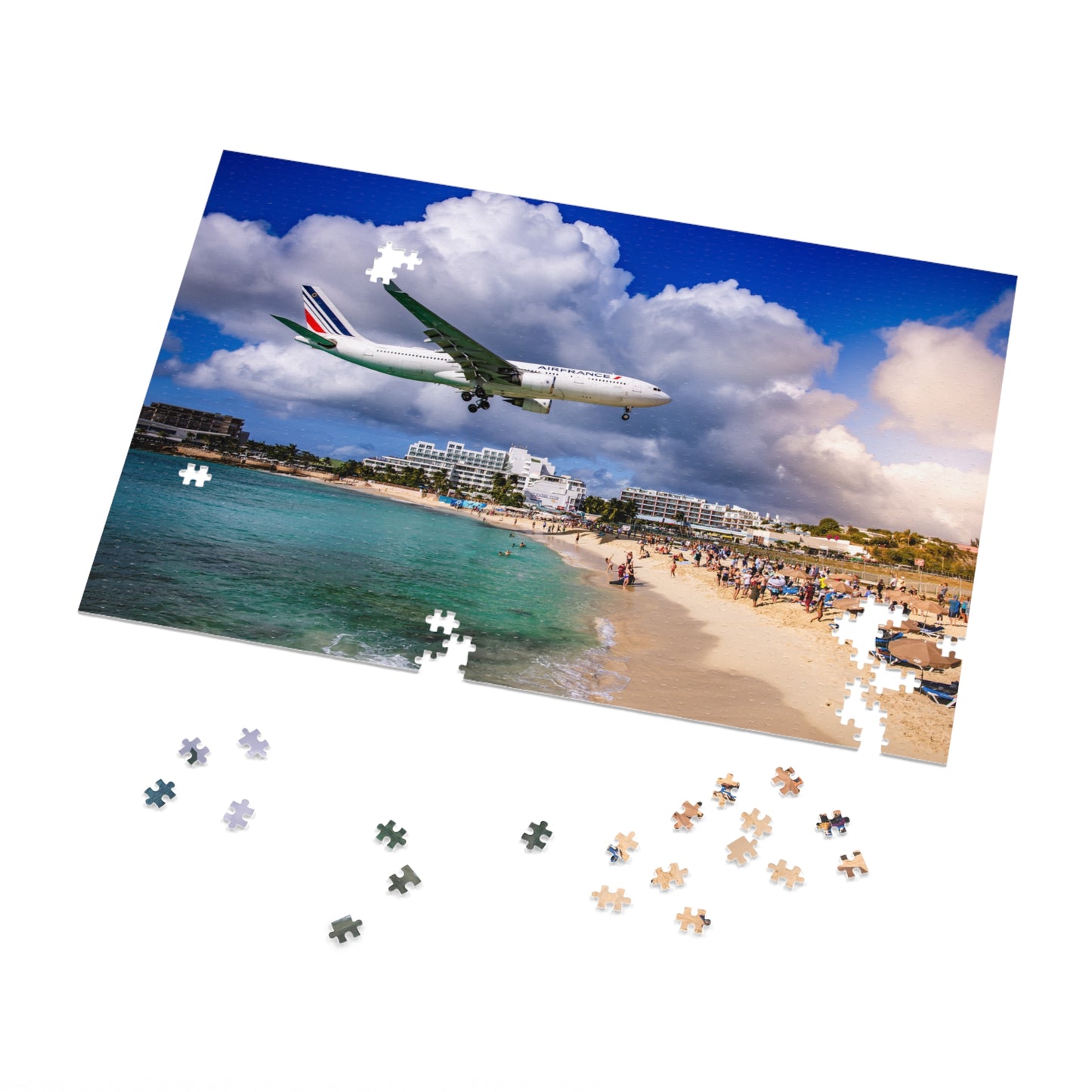 Maho Beach Airplane Jigsaw Puzzle with Tin Box