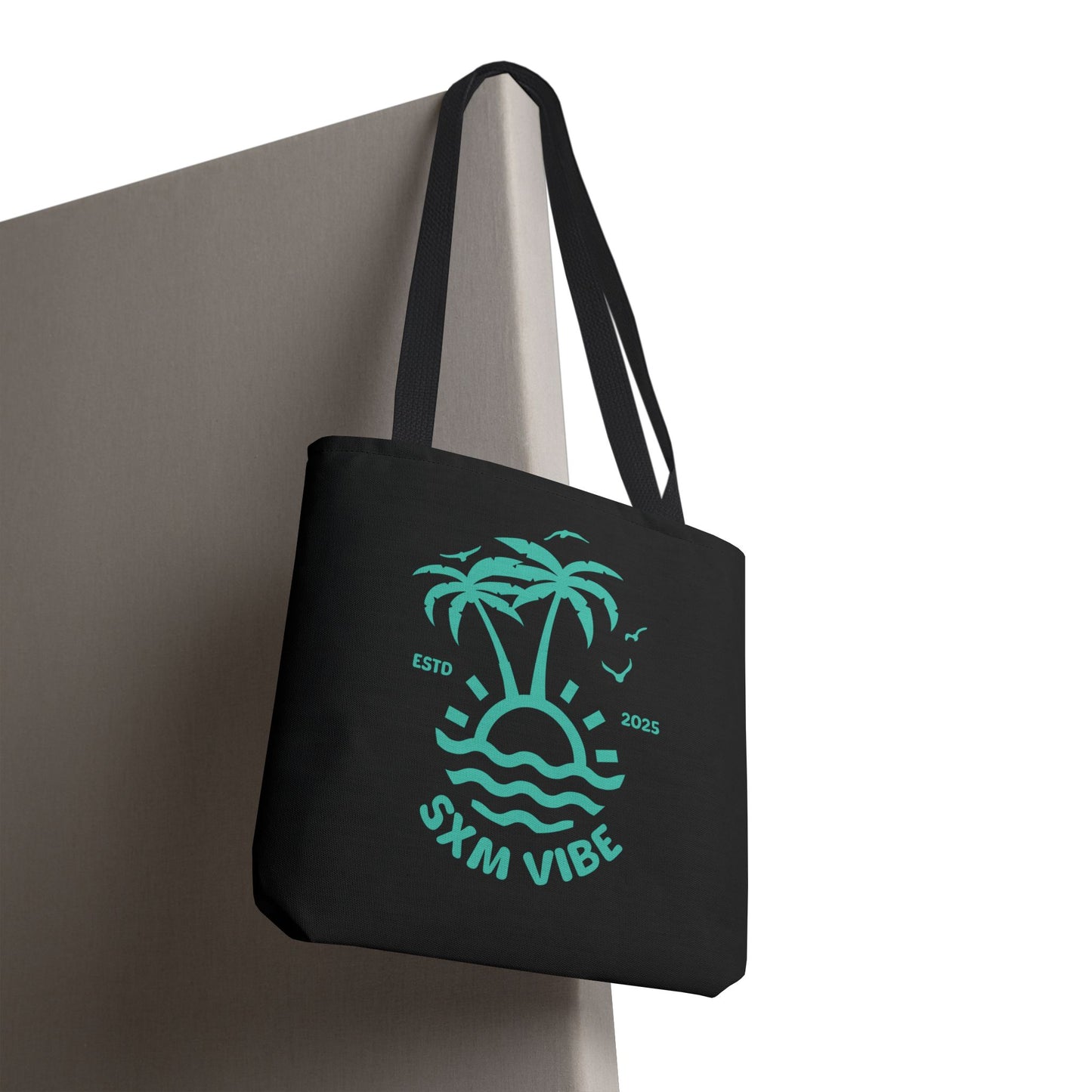 SXM Vibe,(Black-Turquoise) Tote Bag