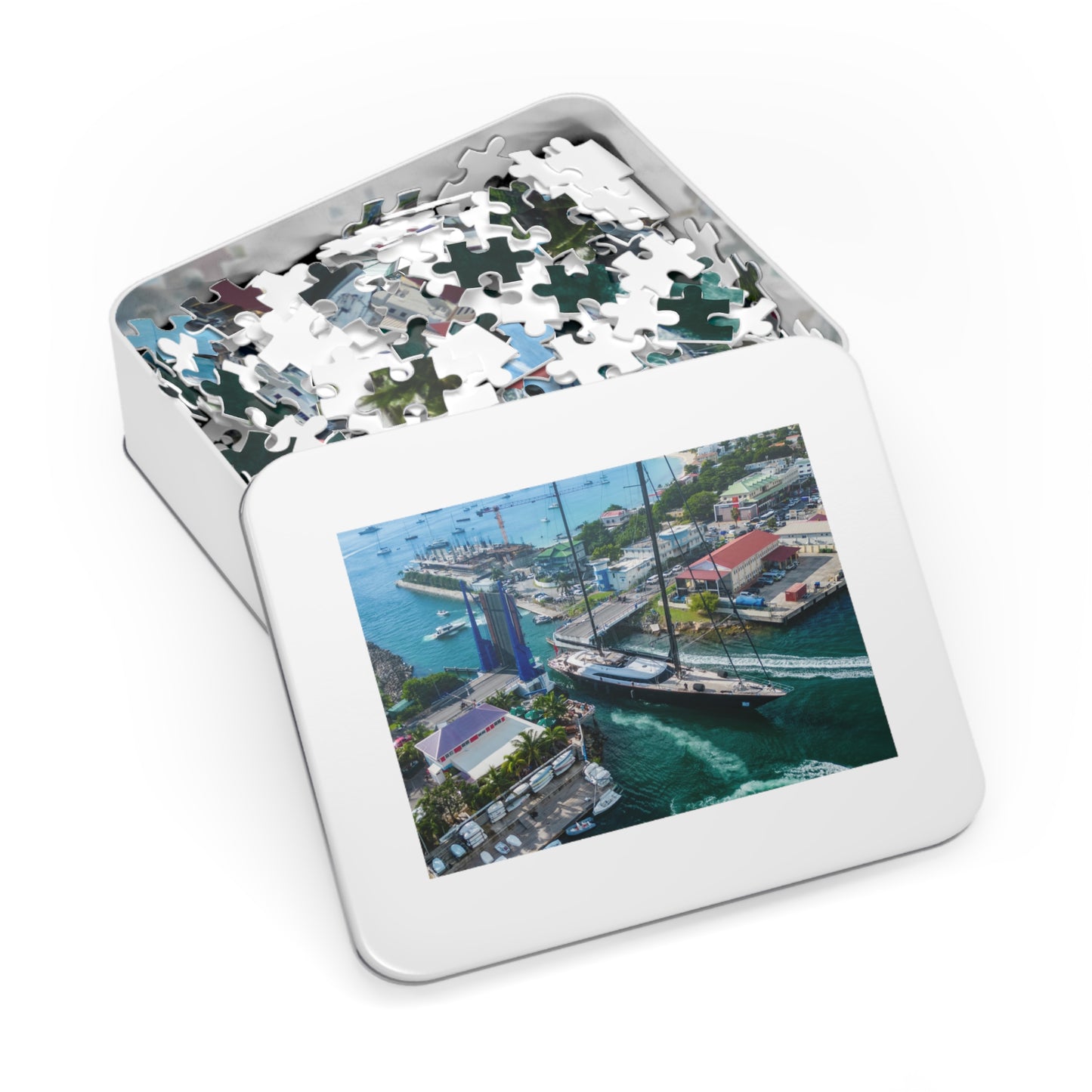 Simpson Bay Bridge Jigsaw Puzzle with Tin Box