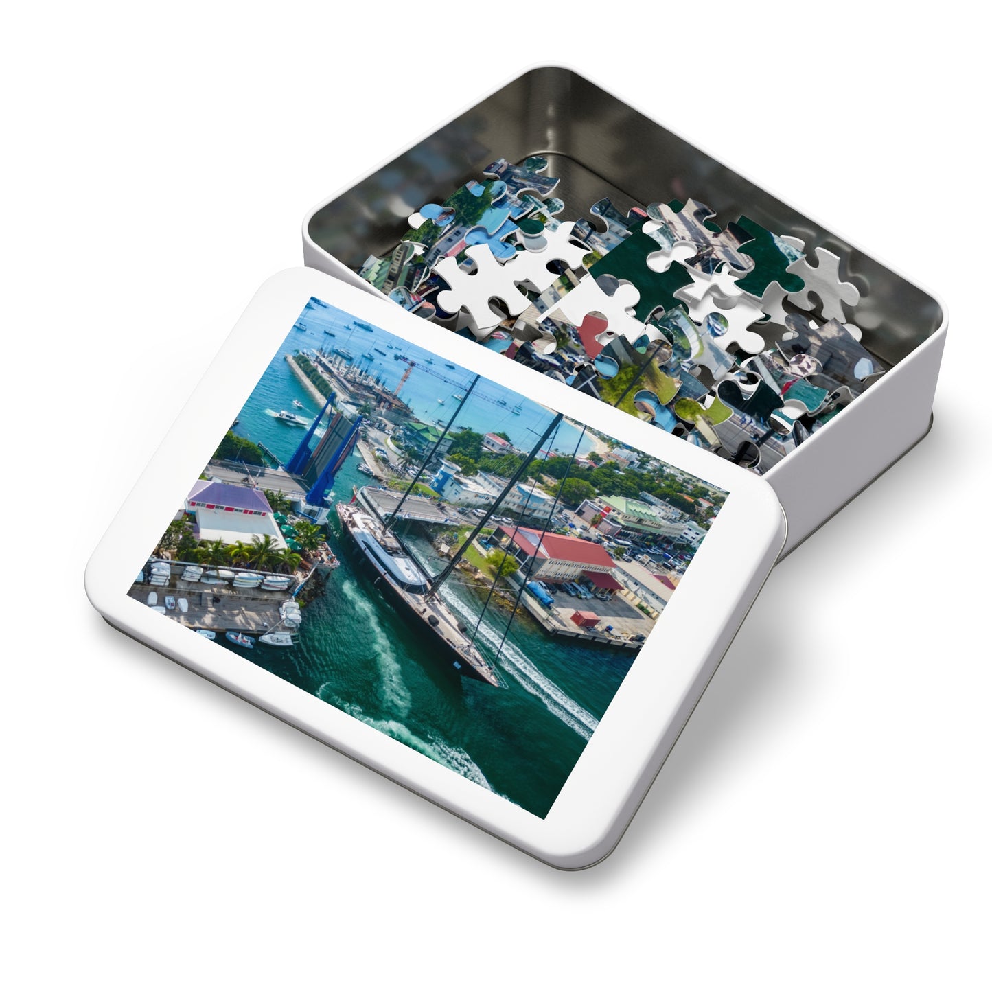 Simpson Bay Bridge Jigsaw Puzzle with Tin Box