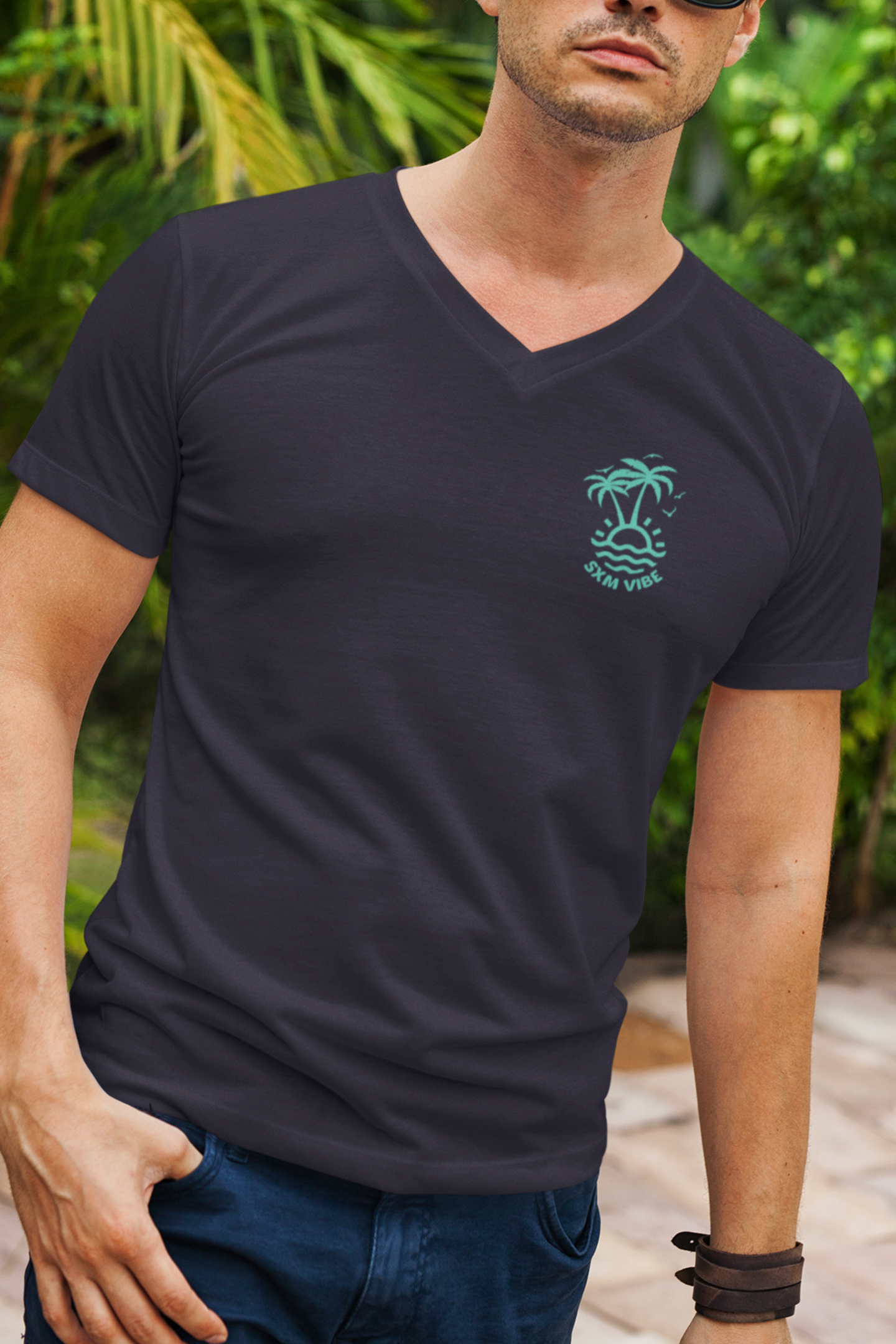 Men's Classic V-Neck (Logo on both sides)