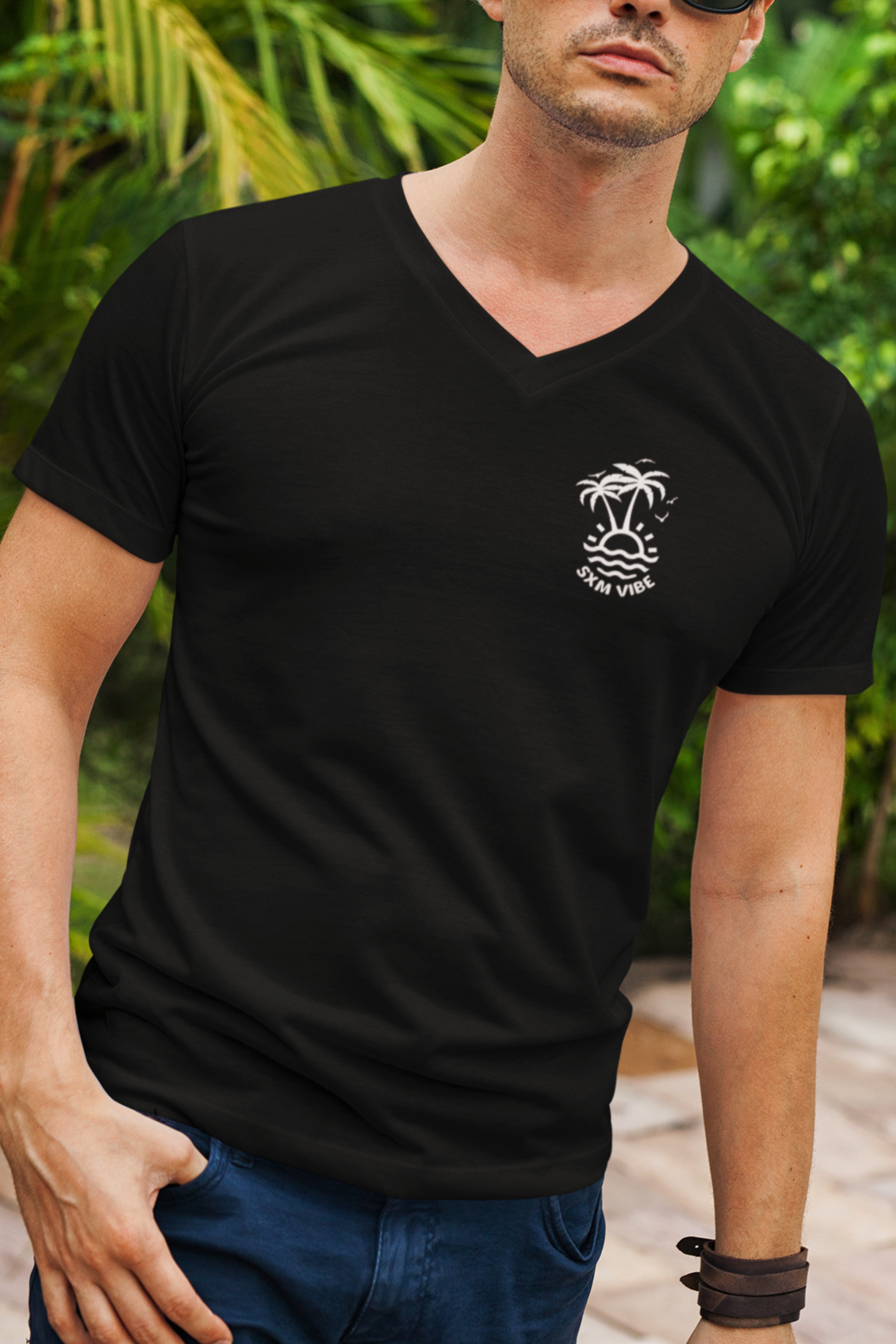 Men's Classic V-Neck (Logo on both sides)