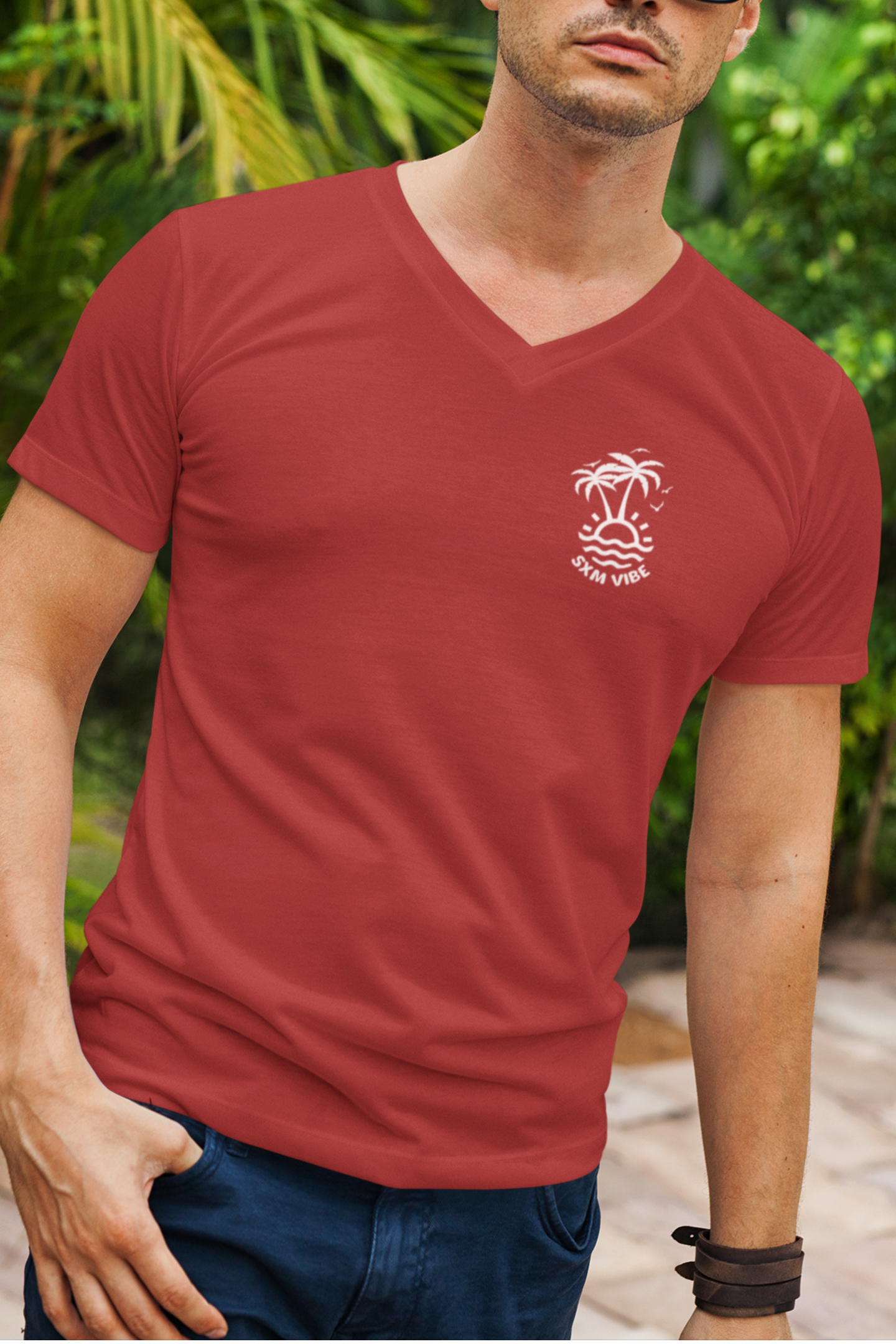 Men's Classic V-Neck (Logo on both sides)