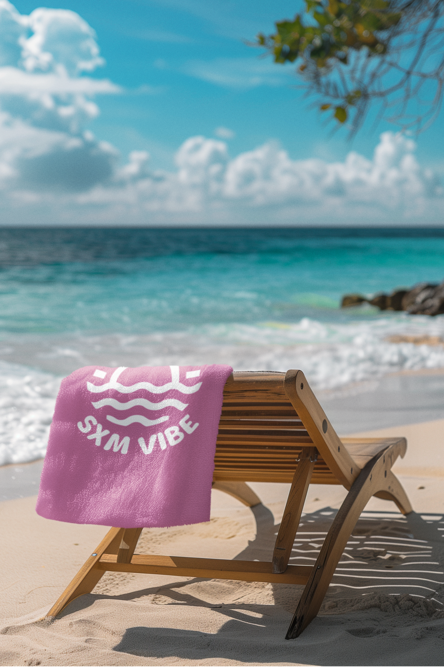 SXM Vibe Beach Towel (Pink)