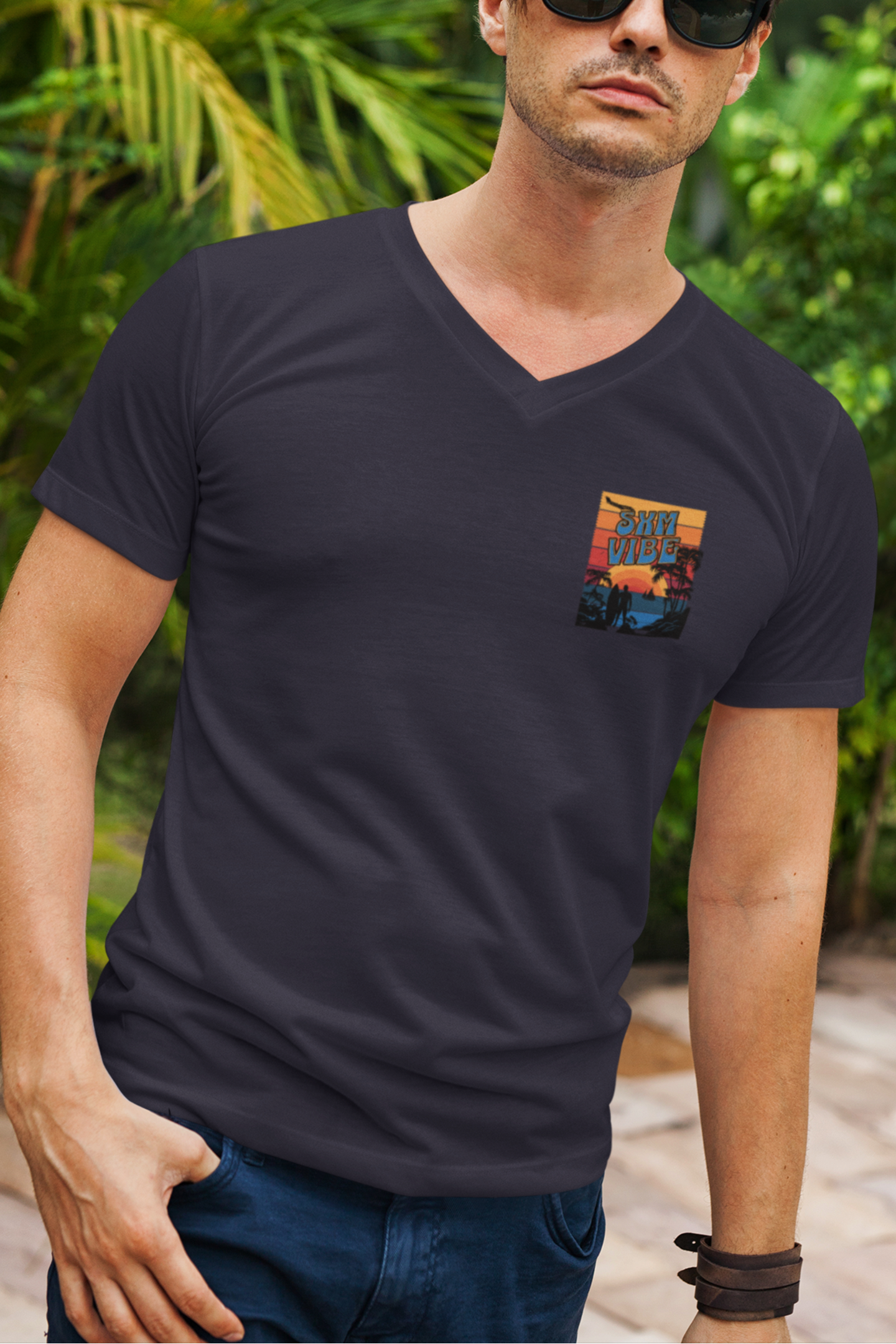 Men's SXM Vibe V-Neck (Logo on both sides)