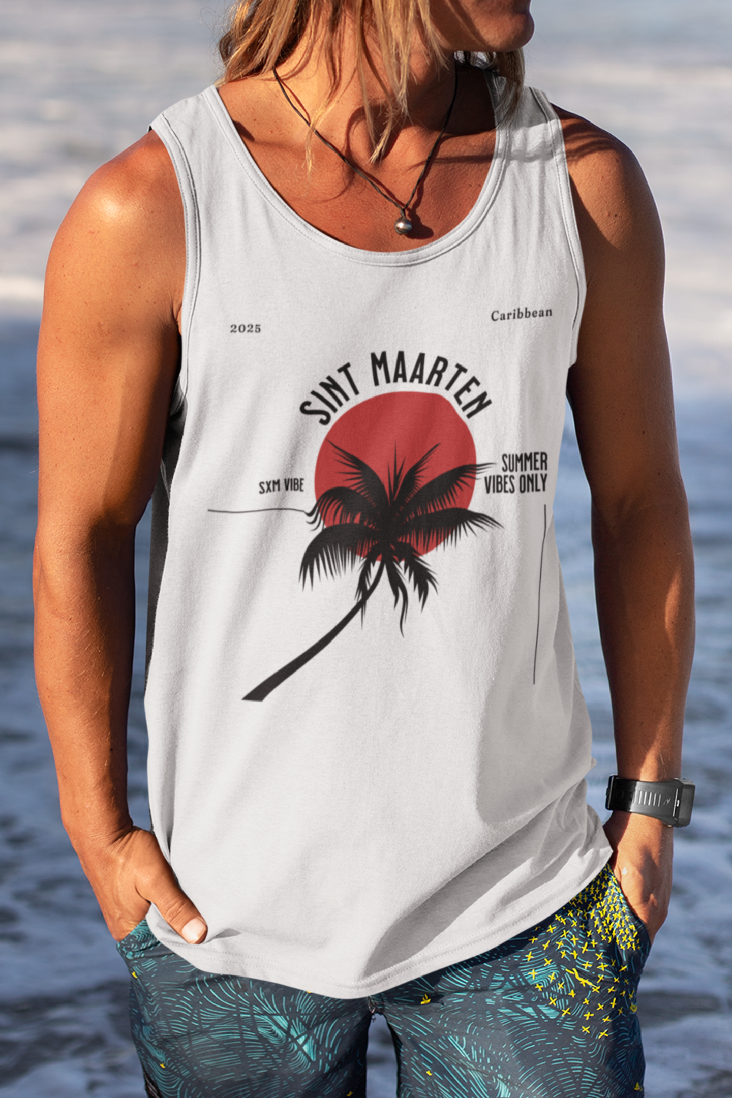 Men's Sint Maarten Palm Tank