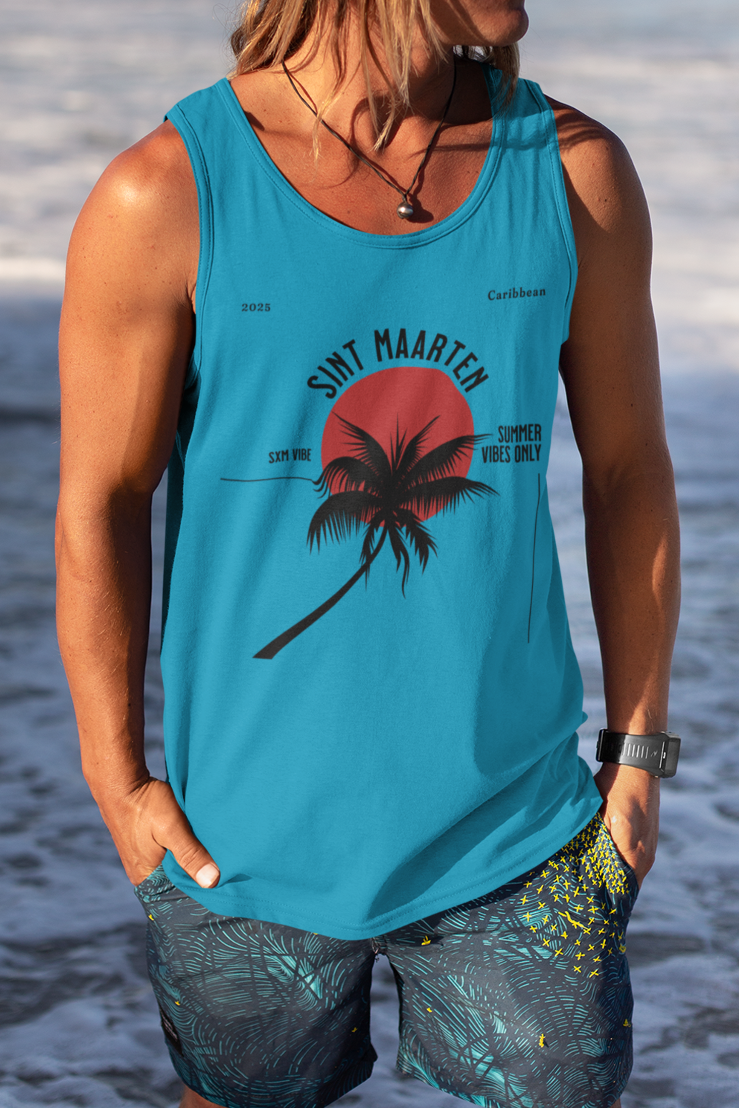 Men's Sint Maarten Palm Tank