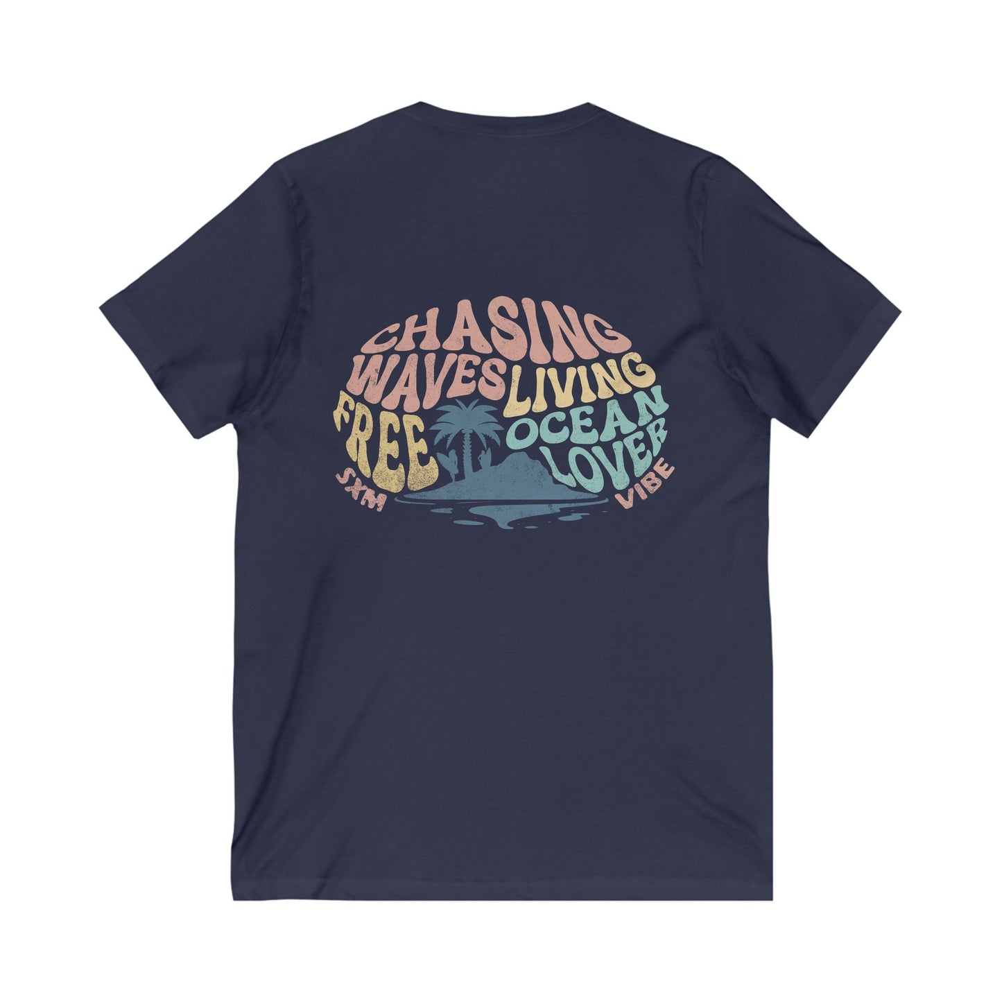 Men's Chasing Waves V-Neck (Logo on both sides)