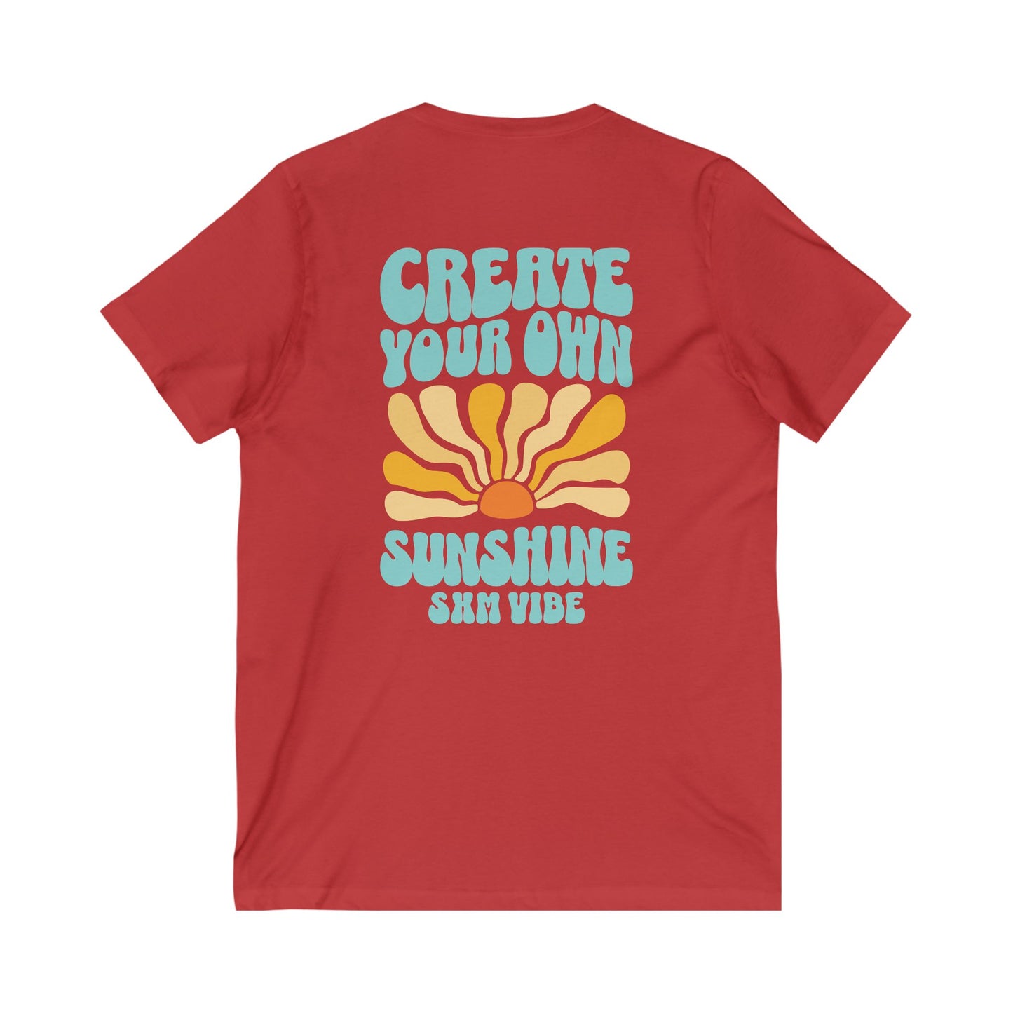 Camiseta con escote en V Create Sunshine para mujer