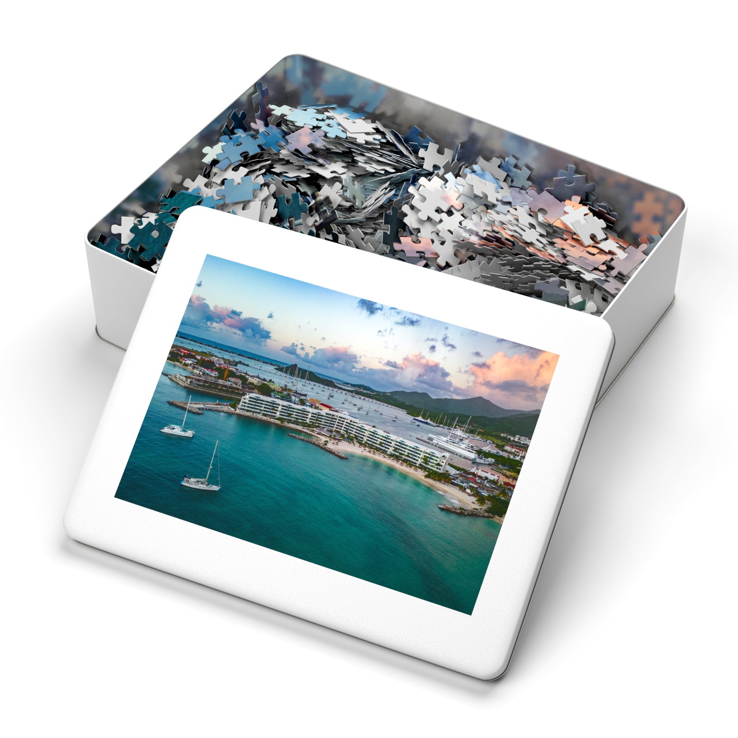 Kim Sha Beach Jigsaw Puzzle with Tin Box