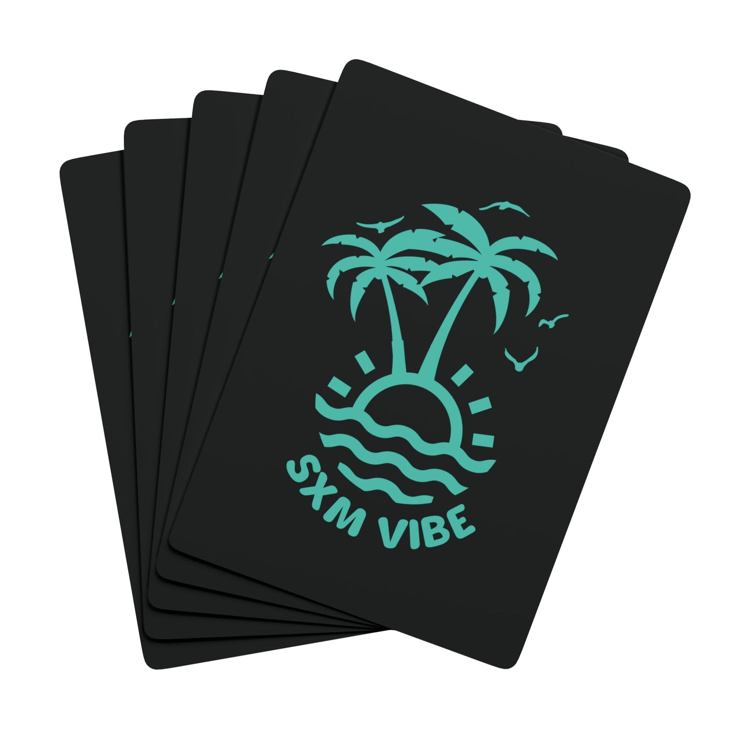 Poker Playing Cards (Black-Turquoise)