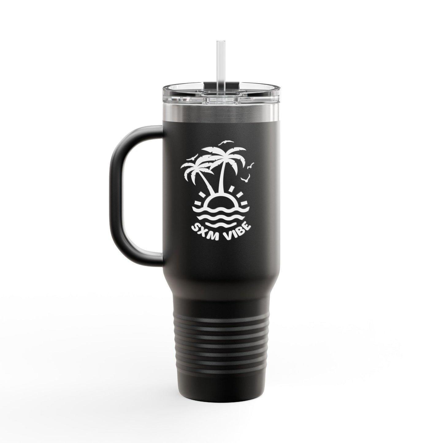 Still Alive, Insulated Travel Mug With 2 Logos, 40oz