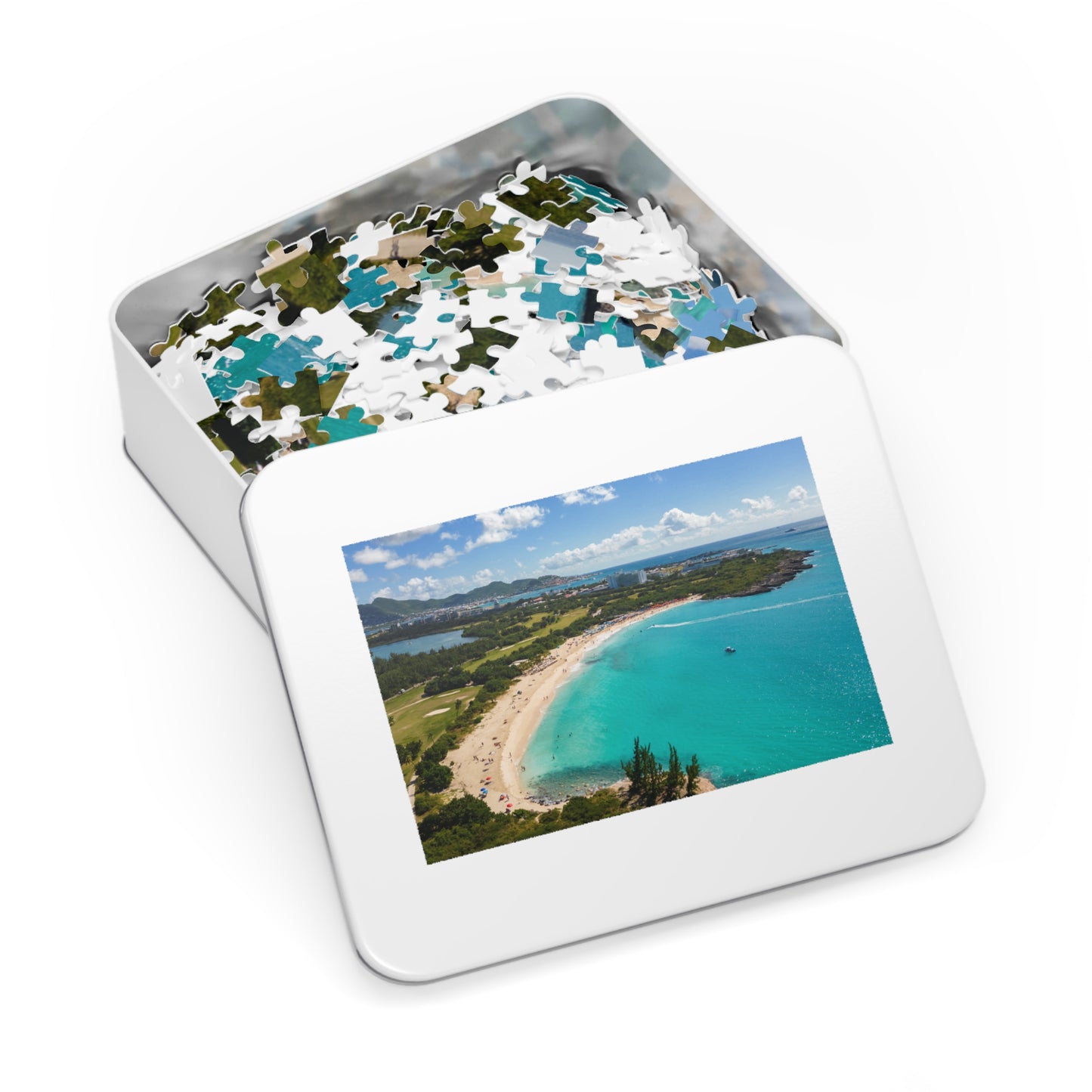 Mullet Beach Jigsaw Puzzle with Tin Box