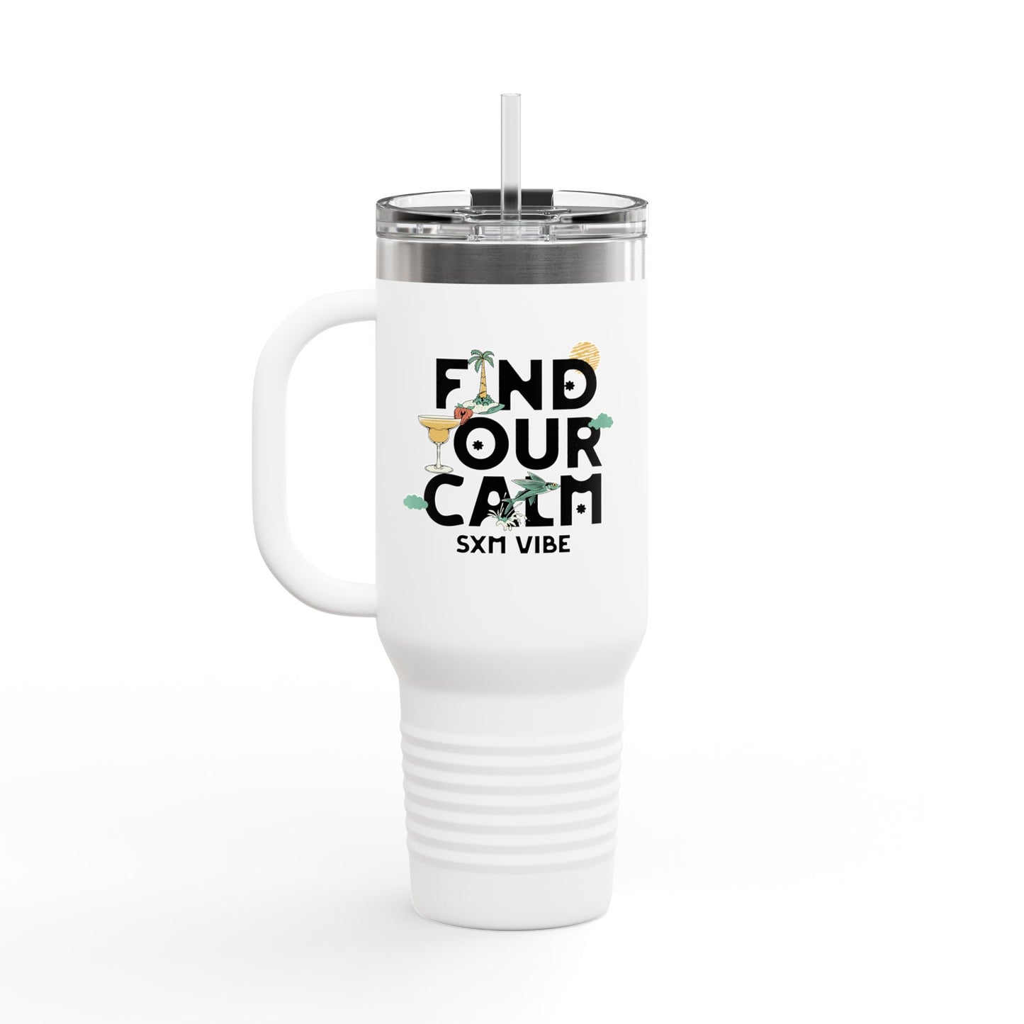 Insulated Travel Mug With 2 Logos, 40oz