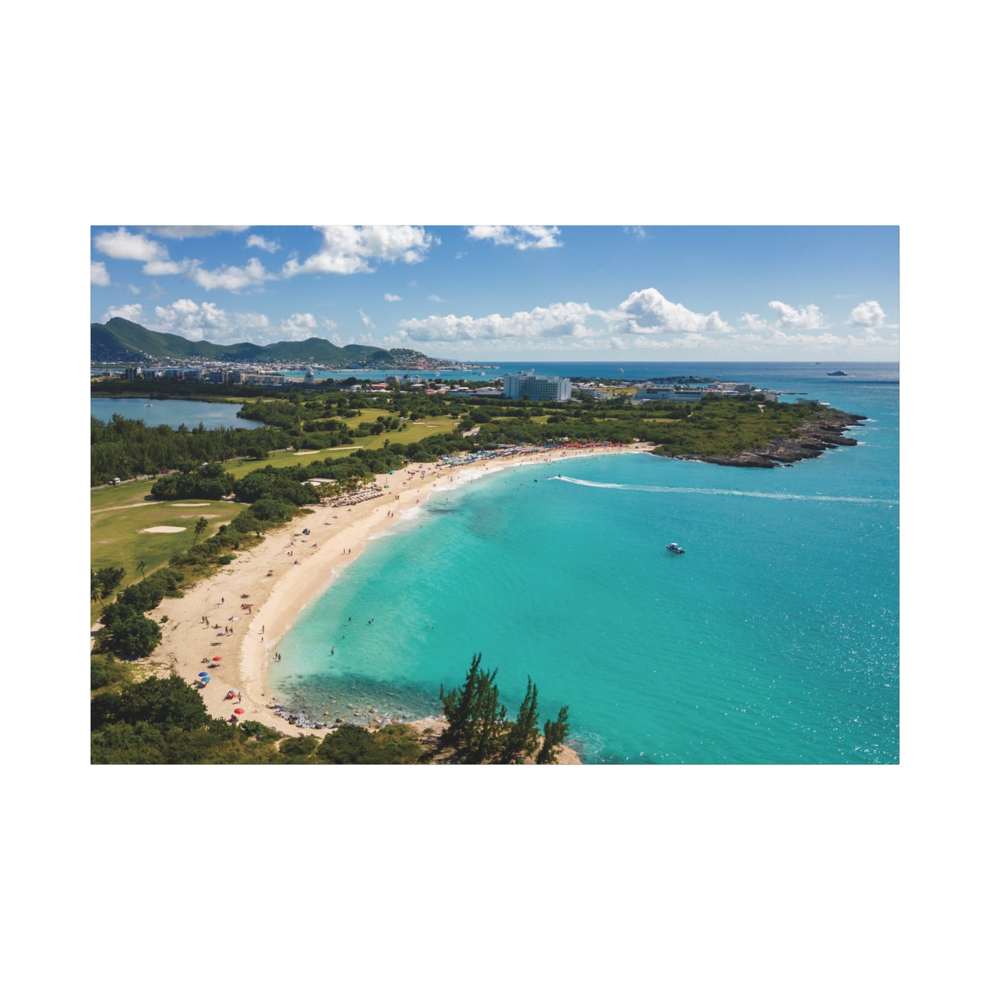 Mullet Bay Beach Matte Canvas