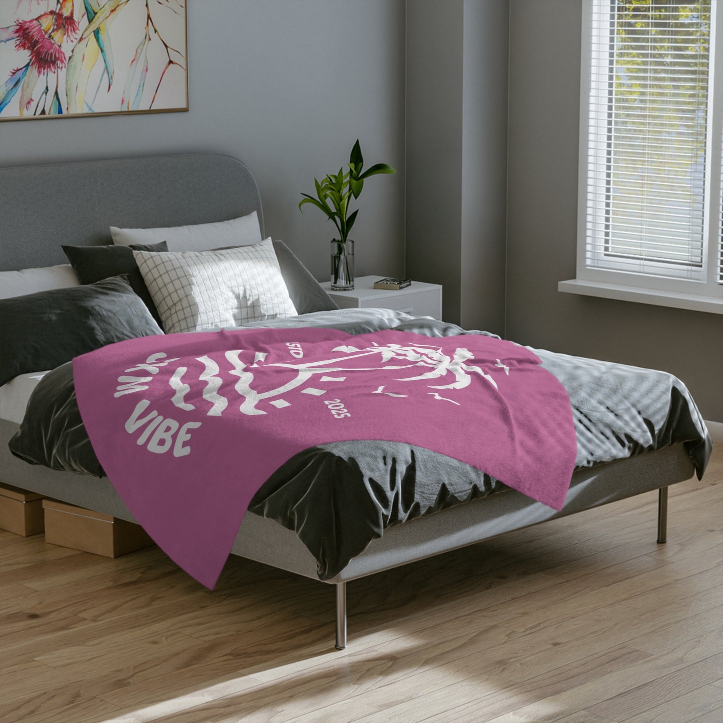 SXM Vibe Pink Microfiber Blanket