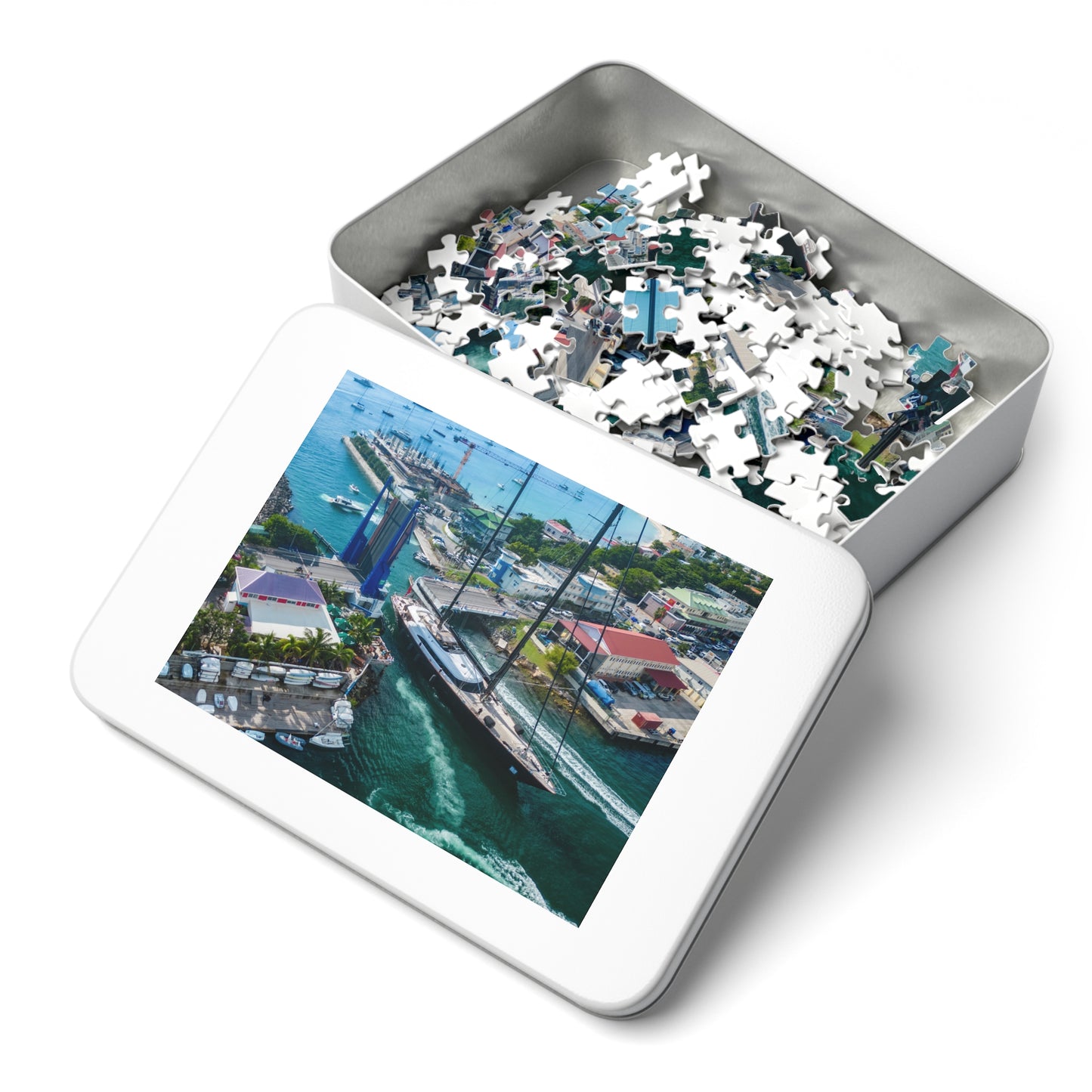 Simpson Bay Bridge Jigsaw Puzzle with Tin Box