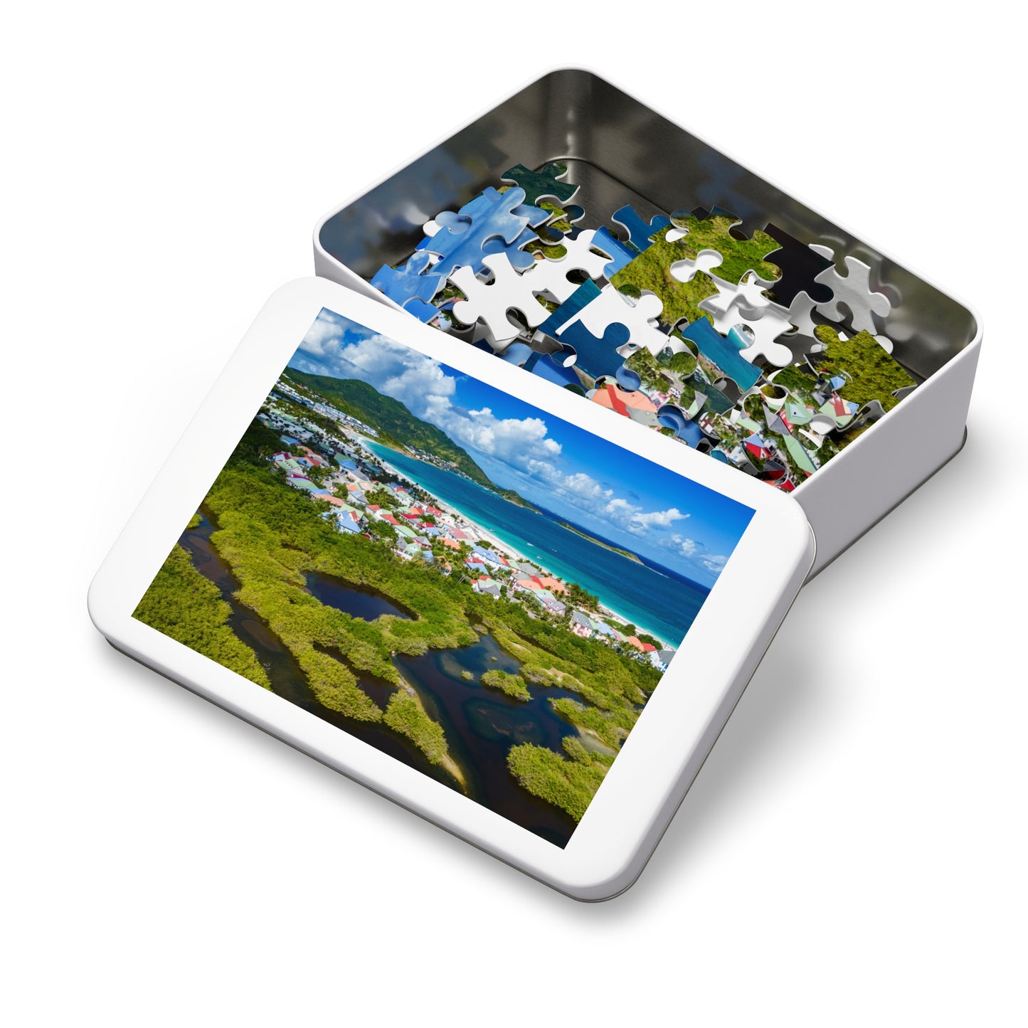 Orient Beach Jigsaw Puzzle with Tin Box