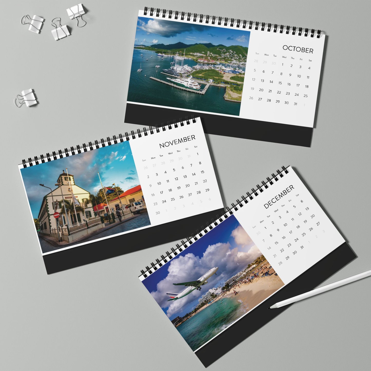 2025 St Martin Desktop Calendar