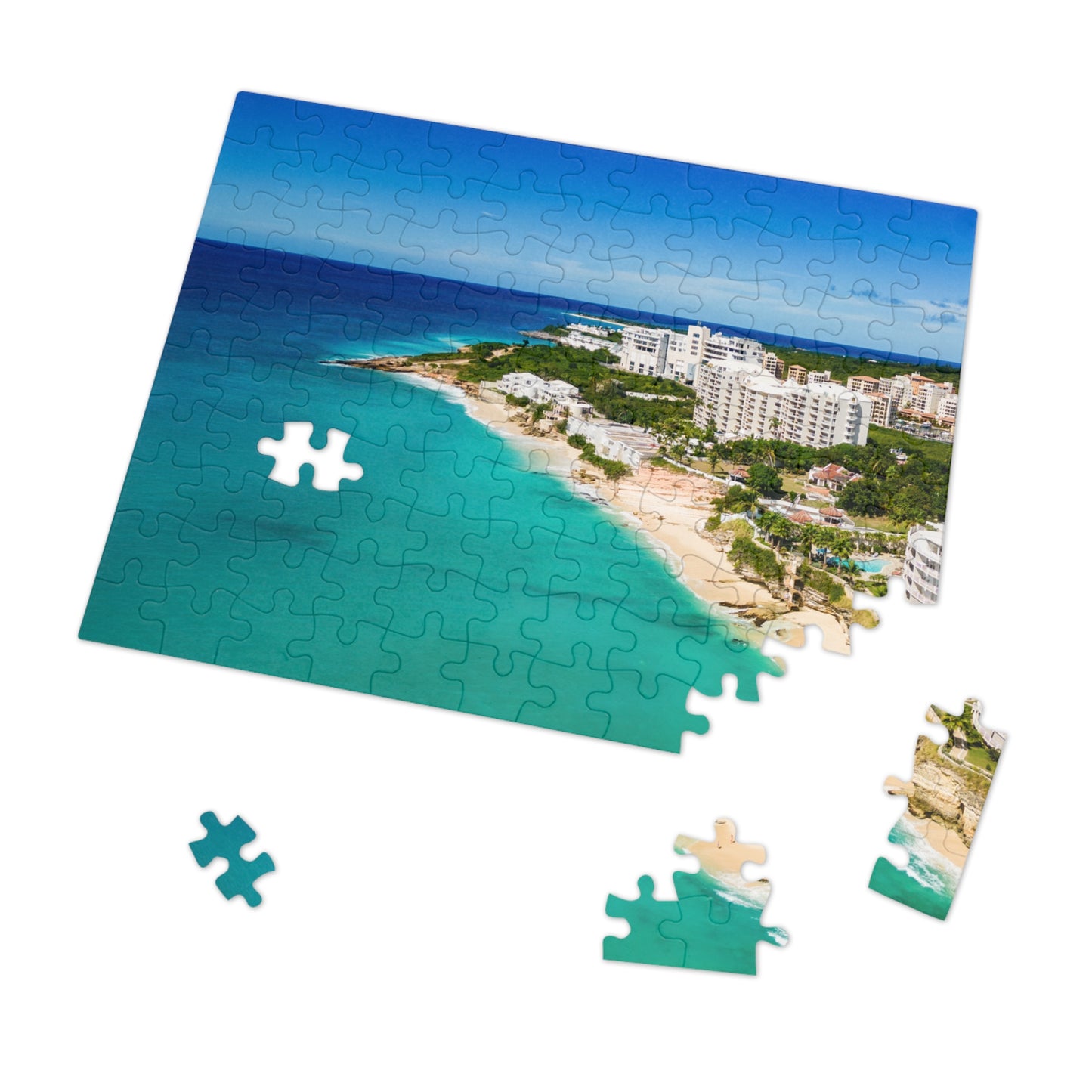 Cupecoy Beach Jigsaw Puzzle with Tin Box