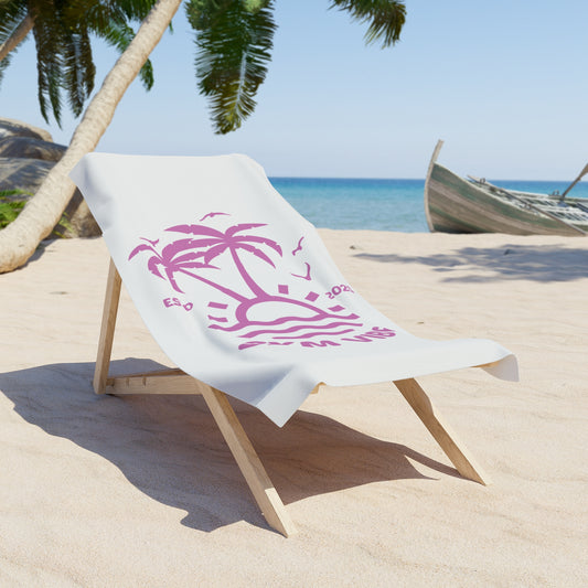 SXM Vibe Beach Towel (White-Pink)