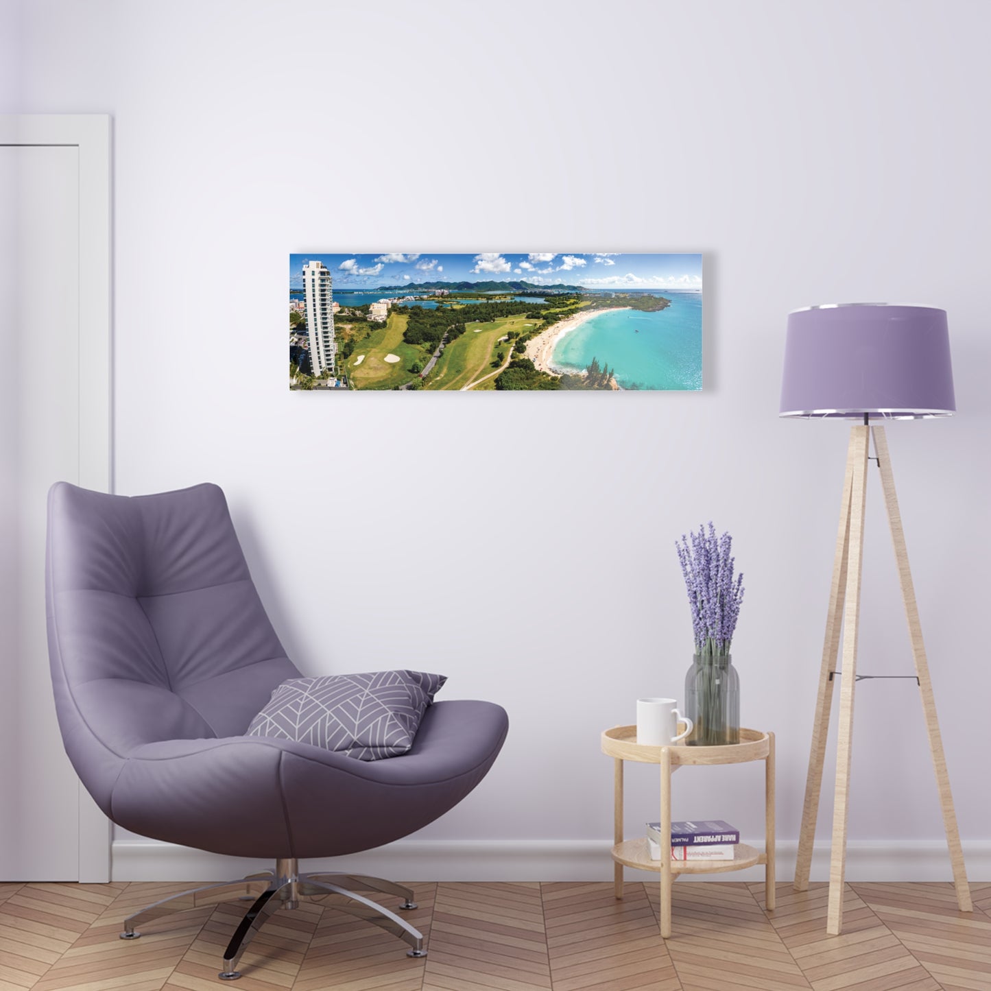 Mullet Bay Beach Panorama Acrylic Prints