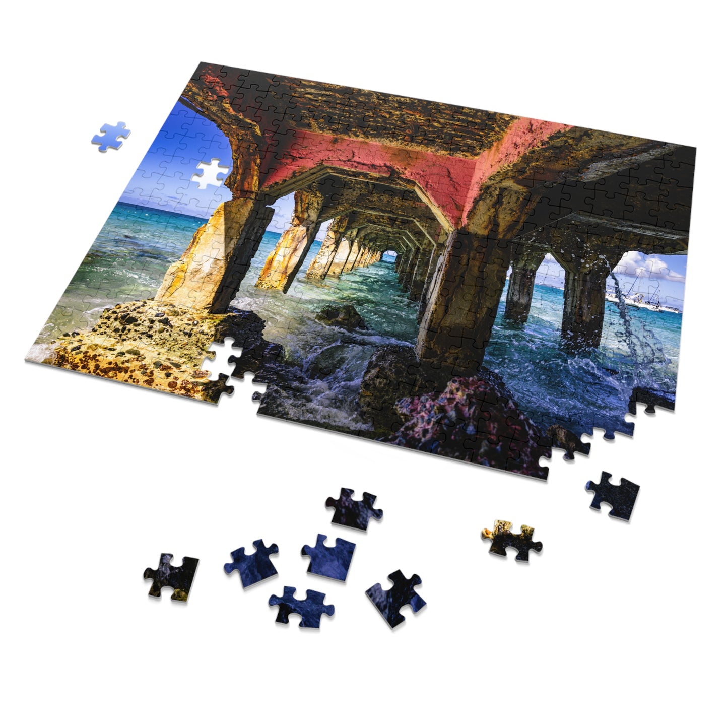 Grand Case Bridge Jigsaw Puzzle with Tin Box