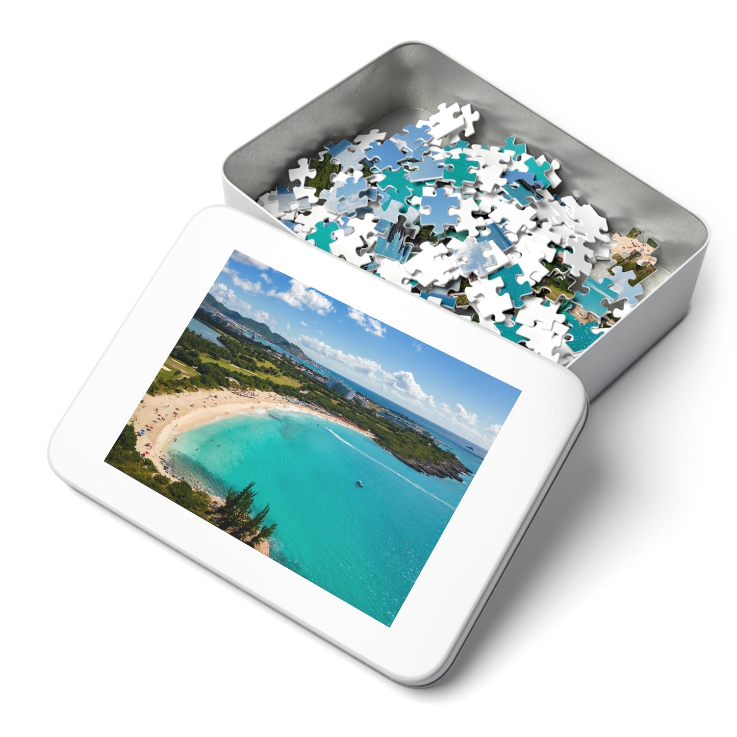 Mullet Beach Jigsaw Puzzle with Tin Box