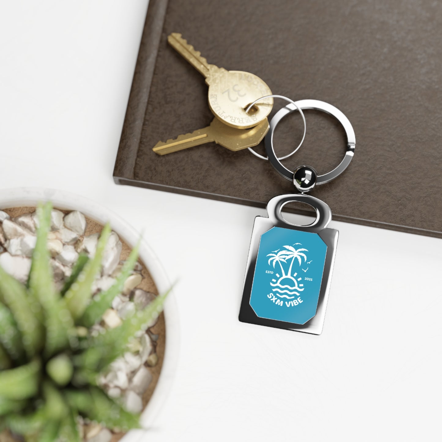 SXM Vibe (Turquoise-White) Keyring