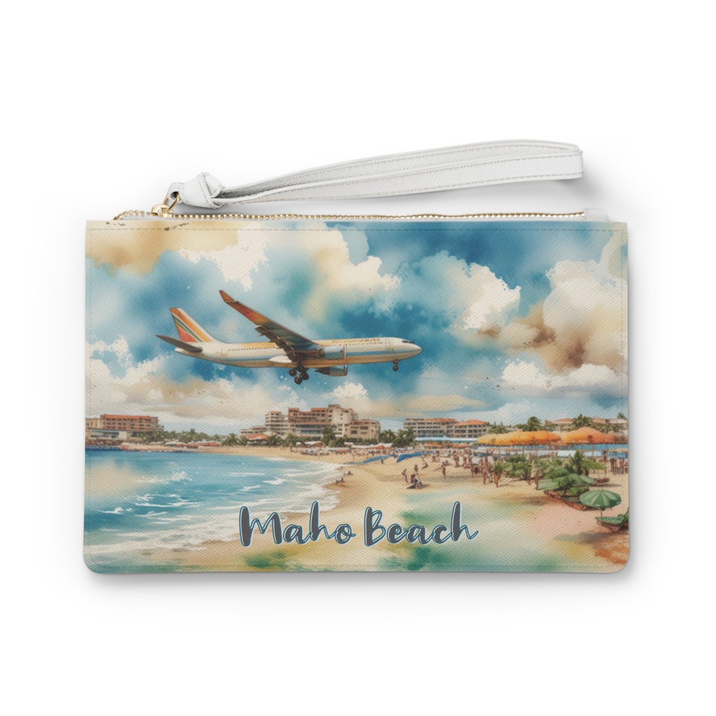 Clutch Bag with ‘Maho Beach’ Design