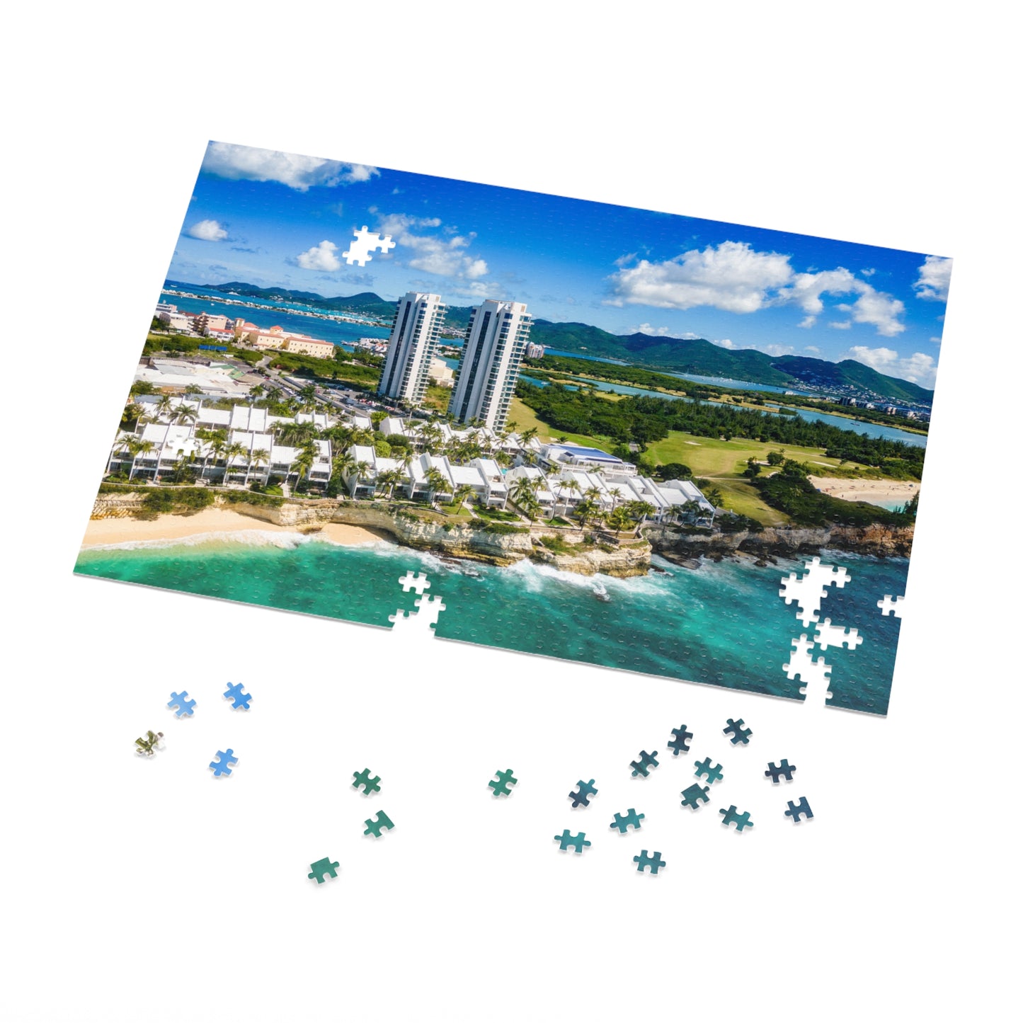 Fourteen Buildings Jigsaw Puzzle with Tin Box