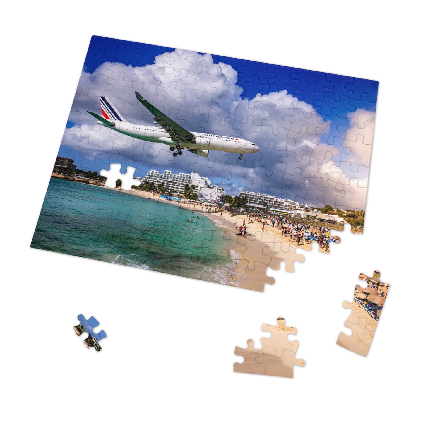 Maho Beach Airplane Jigsaw Puzzle with Tin Box