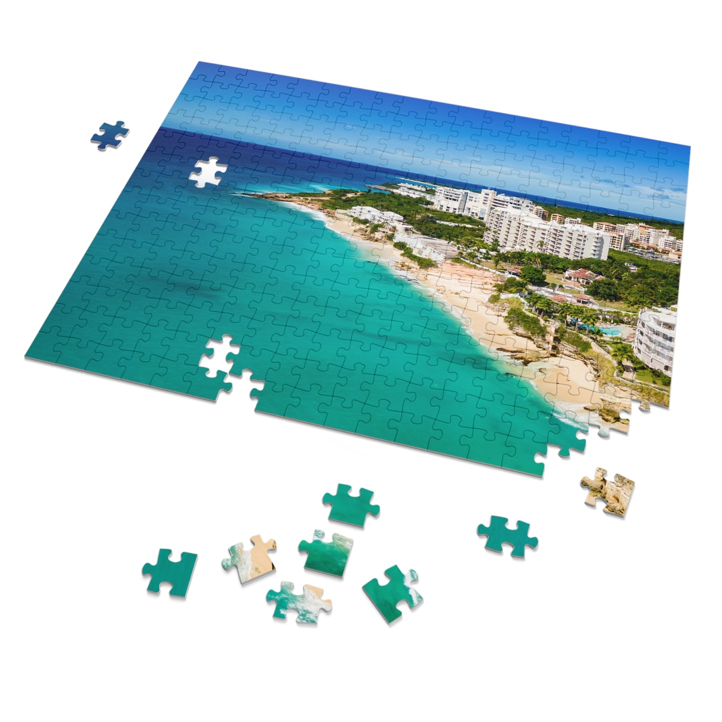 Cupecoy Beach Jigsaw Puzzle with Tin Box