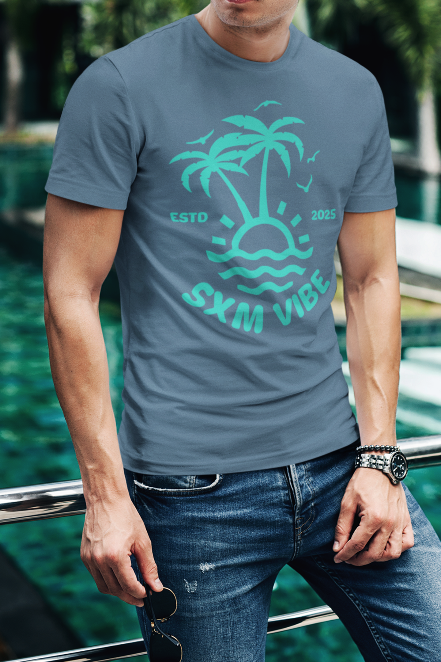 Men's Classic Logo / Turquoise